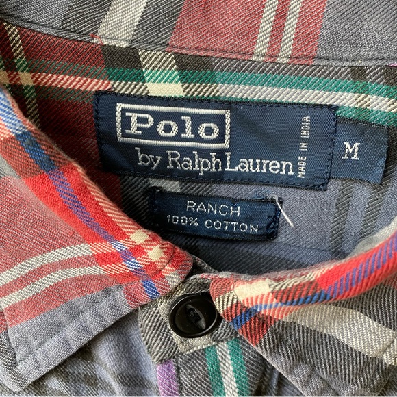 Polo Ralph Lauren Ranch Plaid Flannel Button Down Shirt - Picture 5 of 8